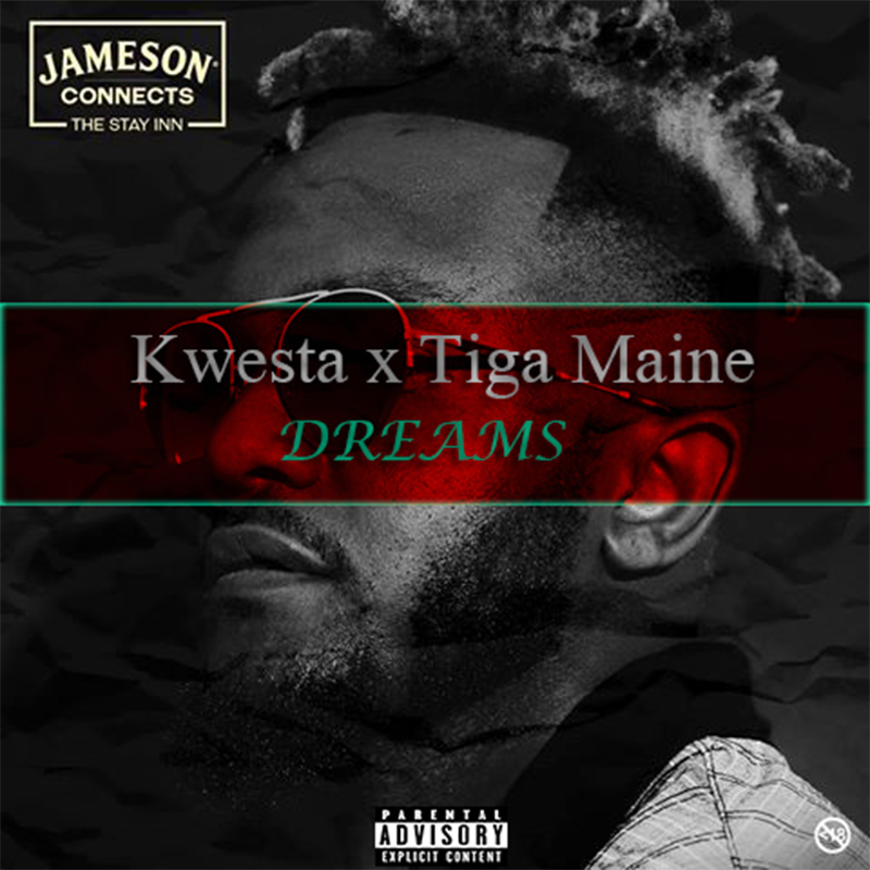 South African platinum rapper; Kwesta serves up his massive hip-hop joint, “Dreams” featuring a fiery hot rapper named Tiga Maine from Mpumalanga. Tiga Maine came through with a dope verse for the collaborate with Kwesta in the #JamesonStayInn RAP A VERSE challenge. Listen Download & Enjoy Below:-